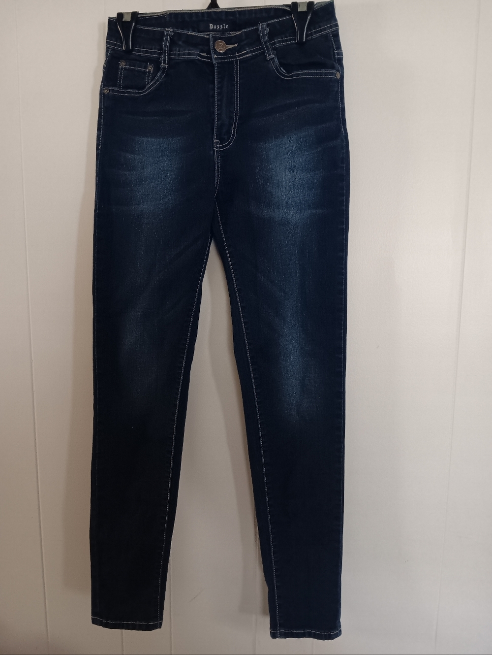 Dark Wash Skinny Jeans - Blue